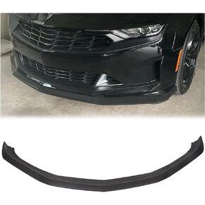 HECASA Front Bumper Lip Spoiler Splitter Compatible with 2016-2023 Chevrolet Chevy Camaro SS V8 Lower Lip Protector Kit Matte Black Plastic