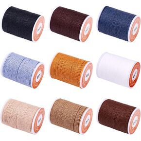 Cheriswelry 13 Rolls 0.7mm Segment Dyed Polyester Thread 13 Color Braided Cords Polyester Colorful Jewelry Threads Nylon Beading String Knotting Cord for Weave Jewelry Making Knotting Jewelry 99 Yard