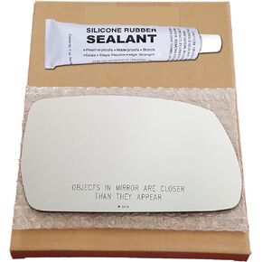 Mirror Glass Replacement + Silicone Adhesive for 2010-2015 Hyundai Tucson Passenger Side (2010 2011 2012 2013 2014 2015 10 11 12 13 14 15)