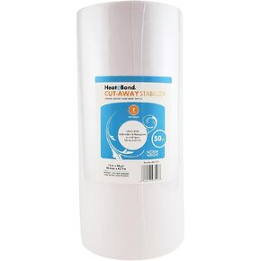 HeatnBond Cut Away Stabilizer for Embroidery - 10 inch x 50 Yard roll Medium Weight 2.5 Ounces - for Machine Embroidery