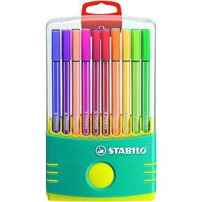 STABILO Premium Fibre-Tip Pen Pen 68 brush - ColorParade - 19 assorted Colors + 1 additional Black