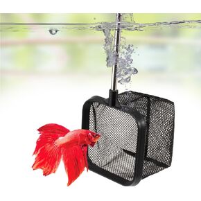 3 Inch Aquarium Fish Net for Betta Fish Tank Nano Nylon Net with Extendable Handle 6-16 Inch, 1 Yr Warranty