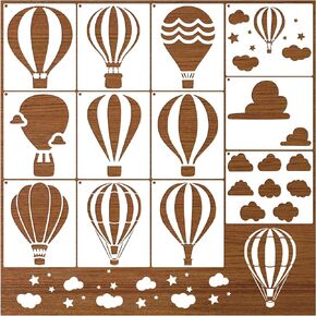 Rose Stencils for Painting Small Rose Floral Template Flower Paint Stencils for Painting on Wood Burning Art Craft Canvas Furniture Wall (18 Rose)