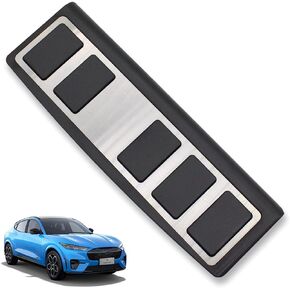 BestEvMod Compatible with 2021 2022 2023 Mustang Mach-E Foot Rest Dead Pedal Cover Non-Slip Performance Foot Pedal Pad Covers Anti-Slip Accelerator Foot Pedals Car Replacement (Foot Rest Pedal)2