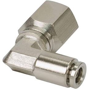 1/8" Npt(F) To 1/8" Airline 90° Swivel Elbow Fitting (2 Pcs) Dot Approved