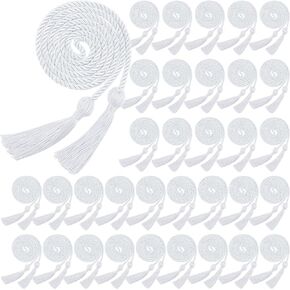 60 Pieces Graduation Cords Bulk Braided Honor Cord with Tassels for College Graduation Students(Sky Blue)