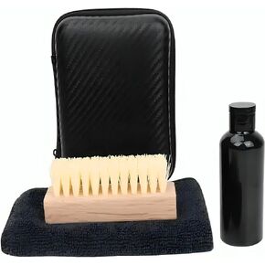 Shoe Cleaner Kit for Sneaker, Shoe Cleaning Kit - White Sneaker Cleaner for Suede Canvas Leather Mesh Knit Nubuck Shoes, 3.5Oz Cleaning Solution, Shoe Brush and Microfiber Cloth