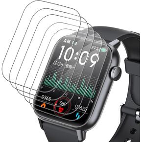 Suoman 6-Pack 1.85" Smartwatch Screen Protector for AZTTKIA QS08 Pro/for AZTTKIA QS08, [ Not Glass ] HD Full Coverage TPU Soft Screen Protective for AZTTKIA QS08 Pro/AZTTKIA QS08