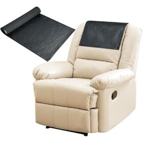 Recliner Headrest Protector Couch Headrest Cover for Recliner Chair Sofa Headrest Protector Faux Leather Recliner Chair Headrest Cover for Furniture Slipcovers Theater Seat (1Pcs)