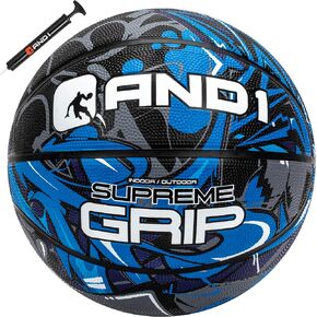 AND1 Supreme Grip Basketball: Official Regulation Size 7 (29.5 inches) Rubber Basketball - Deep Channel Construction Streetball, Made for Indoor Outdoor Basketball Games in Kuwait