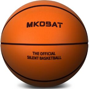 MKOBAT Official Silent Basketball 29.5" Size 7 High Density Soft Foam Indoor Training Basketball Low Noise No Sound Quiet Basketball with Highly Elastic Easy Grip Practice Ball