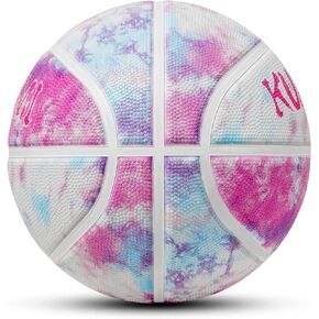 Kuangmi Rubber Basketball, Size 5(27.5"),Size 4,25.5", Made for Indoor Outdoor Sports Game Park, Beach & Pool for Child Youth Teen Girls Boys
