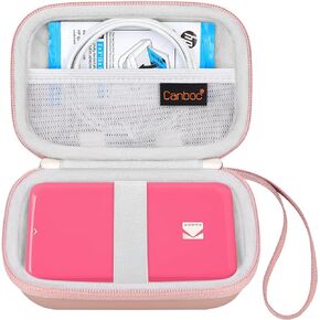 حقيبة سفر Canboc متوافقة مع طابعة KODAK Step Wireless Mobile Photo Mini Color، ورق صور وكابل مناسب للجيب الشبكي، رمادي (الجراب فقط)