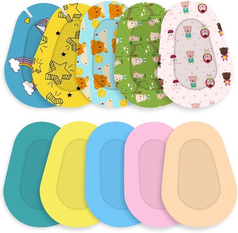 10 Styles Kids Eye Patches 100 PCS Adhesive Cartoon Colorful Eye Pads Breathable, Comfortable for Kids in Saudi Arabia
