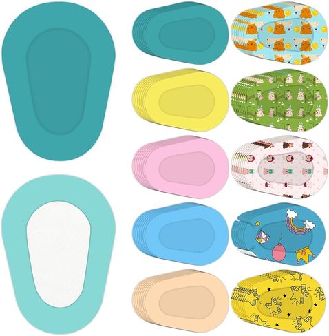 10 Styles Kids Eye Patches 100 PCS Adhesive Cartoon Colorful Eye Pads Breathable, Comfortable for Kids in Saudi Arabia