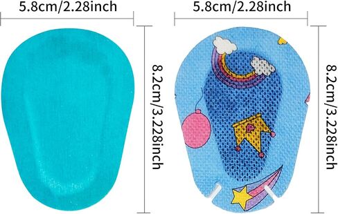 10 Styles Kids Eye Patches 100 PCS Adhesive Cartoon Colorful Eye Pads Breathable, Comfortable for Kids in Saudi Arabia