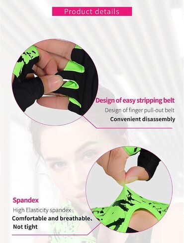 Anser 7150694 Woman Half Finger Girl Short Fingerless Gloves for Indoor Yoga Gym Fitness Body Building Training Outdoor Cycling Motorcycle Skate Skateboard Roller Skating Running Exercise in Saudi Arabia