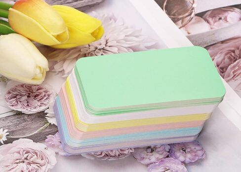 Penta Angel 60 Pcs Mixed Color Mini Paper Blank Gift Notes Cards DIY Craft Small Word Business Message Cards (60, 9x5.4cm) in Saudi Arabia