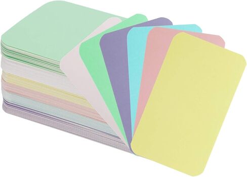 Penta Angel 60 Pcs Mixed Color Mini Paper Blank Gift Notes Cards DIY Craft Small Word Business Message Cards (60, 9x5.4cm) in Saudi Arabia