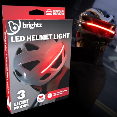 Brightz HelmetBrightz LED Bike Helmet Light, Red - Be 100% More Safe & Seen at Night! - 7-Inch Light Strip Works with Both Adult & Kids Helmets - Also Great for Scooter & Skateboard Helmets in Kuwait