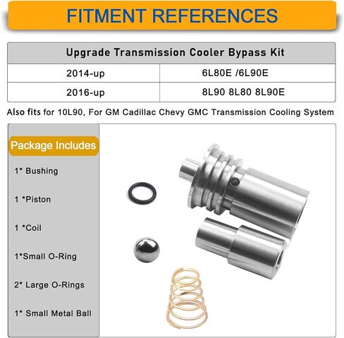 Automatic Transmission Assemblies STL010 Cooler Flow Bypass Valve Kit Upgrade Compatible With Cadillac Chevy Transmission 2014-Up GM 6L80 6L90, 2016-Up 8L90 8L80 8L90E in Saudi Arabia