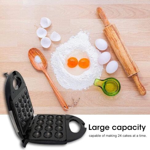 صانع الوافل الكهربائي، بقدرة 1400 وات، سهل التنظيف على الوجهين، سعة 24 قطعة، صانع كعك الجوز للطهي (قابس أمريكي 110 فولت 10 أمبير) in Kuwait