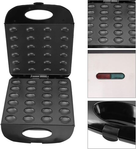 صانع الوافل الكهربائي، بقدرة 1400 وات، سهل التنظيف على الوجهين، سعة 24 قطعة، صانع كعك الجوز للطهي (قابس أمريكي 110 فولت 10 أمبير) in Kuwait