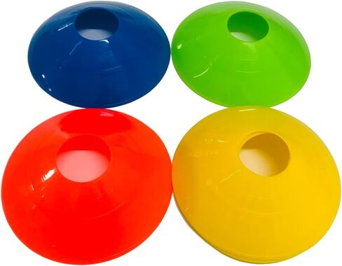 Elandy 20 قطعة قرص كرة القدم المخاريط برو القرص المخاريط تدريب كرة القدم خفة الحركة مخاريط كرة القدم الرياضية حامل المخاريط القرص للتدريب الرياضي كرة السلة، معدات ممارسة التدريب (5 ألوان) in Kuwait