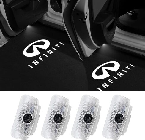 Car Door Light Logo for Infiniti - Compatible with Q50 Q60 Q70 QX50 QX70 QX80 FX G M EX Series Ghost Shadow Lights Projector Infiniti Accesories (4 Pcs) in Saudi Arabia