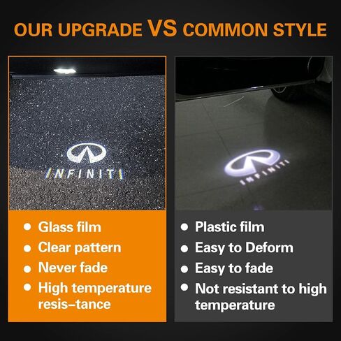 Car Door Light Logo for Infiniti - Compatible with Q50 Q60 Q70 QX50 QX70 QX80 FX G M EX Series Ghost Shadow Lights Projector Infiniti Accesories (4 Pcs) in Saudi Arabia