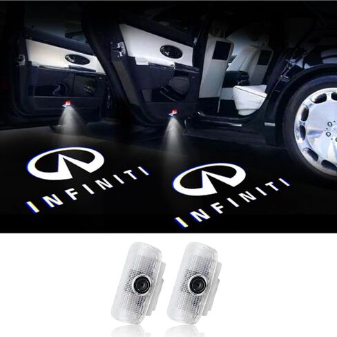 شعار ضوء باب السيارة لإنفينيتي - متوافق مع Q50 Q60 Q70 QX50 QX70 QX80 FX G M EX Series Ghost Shadow Lights Projector Infiniti Accesories (4 قطع) in Kuwait