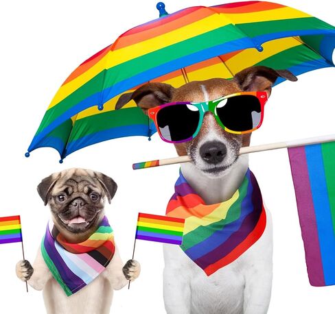 50 Pieces Pride Dog Bandanas Rainbow Dog Bandanas Holiday Dog Bandanas Triangle Dog Scarfs Bibs Rainbow Accessories for Small Medium Large Dogs in Saudi Arabia