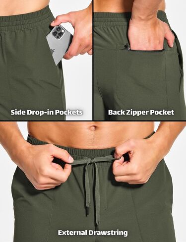 DEMOZU Men's 5 Inch Linerless Workout Casual Shorts Quick Dry Running Tennis Gym Athletic Shorts with Pockets in Saudi Arabia