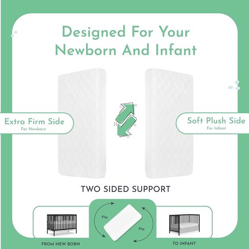Evolur Wondernap 2 in 1 Full-Size Crib Mattress, JPMA and Greenguard Gold Certified, Crafted from Recycled Sustainable Materials, Blue in Saudi Arabia