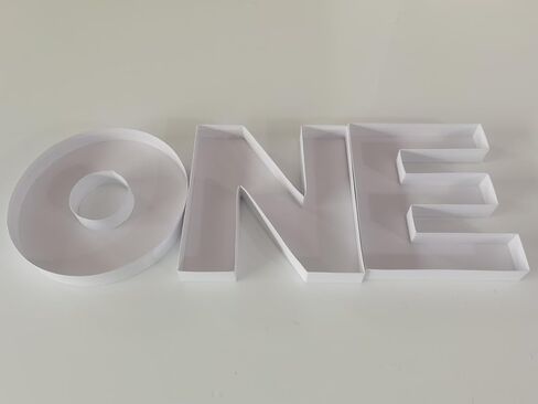 WENPACK 12" Cardboard Letter Shaped Mache Decorative Strawberries Fillable Sweets Candy Container Box (M) in Kuwait