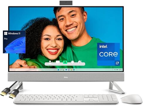 كمبيوتر ديل انسبايرون الكل في واحد، شاشة لمس فل اتش دي 27 بوصة، الجيل الثالث عشر انتل كور i7-1355U، ذاكرة الوصول العشوائي 32 جيجا، 2 تيرابايت PCIe SSD + 2 تيرابايت اتش دي دي، GeForce MX550، كاميرا ويب، واي فاي 6، RJ45، K&M، PDG HDMI، ويندوز 11 برو in Kuwait