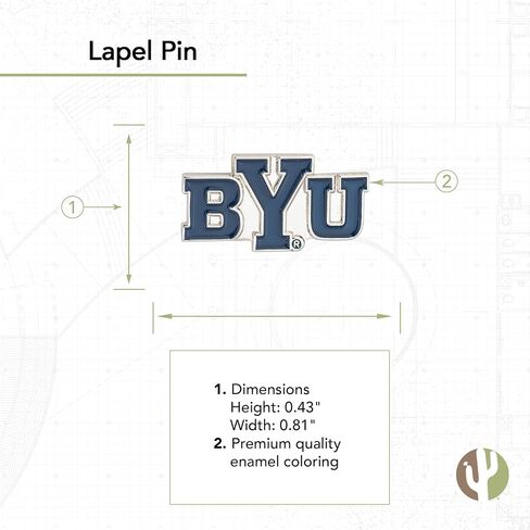 صبار الصحراء بريغهام يونغ دبابيس طية صدر السترة جامعة الكوجر BYU Cougs شعار المينا مصنوعة من المعدن (دبوس B) in Saudi Arabia