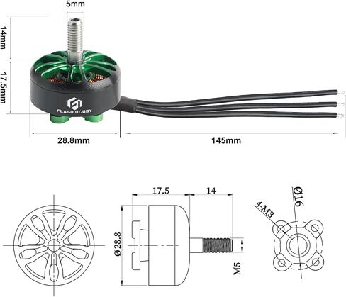 فلاش هوبي آرثر 2306.5 محرك بدون فرشاة 2300KV 2 ~ 4S محرك طائرة بدون طيار خفيف الوزن لطائرة RC بدون طيار FPV كوادكوبتر RC طائرة ثابتة الجناح in Kuwait