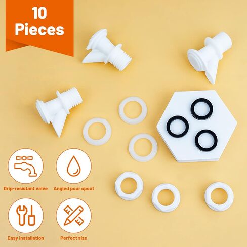 Push-Button Spigot Cooler Spigot Replacement, Compatible with Igloo 2-10 Gallon Water Coolers, Durable Beverage Jugs Spigot (3 Pack) in Kuwait
