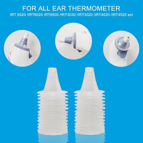 100pcs-Disposable Ear Thermometers Probe Covers, Soft Ergonomic Earmuffs Non Contact Ear Replacement Ear Thermometer Lens Filters for All Braun Digital Thermometers Sleeve in Saudi Arabia