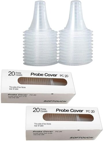 100pcs-Disposable Ear Thermometers Probe Covers, Soft Ergonomic Earmuffs Non Contact Ear Replacement Ear Thermometer Lens Filters for All Braun Digital Thermometers Sleeve in Saudi Arabia