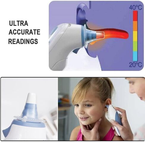 100pcs-Disposable Ear Thermometers Probe Covers, Soft Ergonomic Earmuffs Non Contact Ear Replacement Ear Thermometer Lens Filters for All Braun Digital Thermometers Sleeve in Saudi Arabia