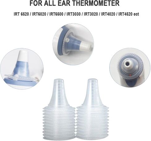 100pcs-Disposable Ear Thermometers Probe Covers, Soft Ergonomic Earmuffs Non Contact Ear Replacement Ear Thermometer Lens Filters for All Braun Digital Thermometers Sleeve in Saudi Arabia