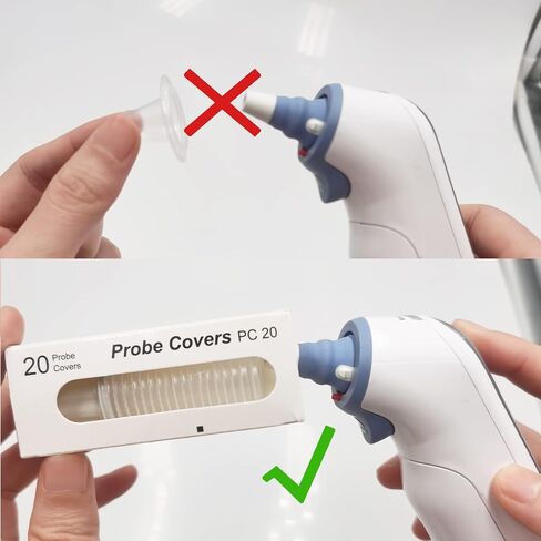 100pcs-Disposable Ear Thermometers Probe Covers, Soft Ergonomic Earmuffs Non Contact Ear Replacement Ear Thermometer Lens Filters for All Braun Digital Thermometers Sleeve in Saudi Arabia