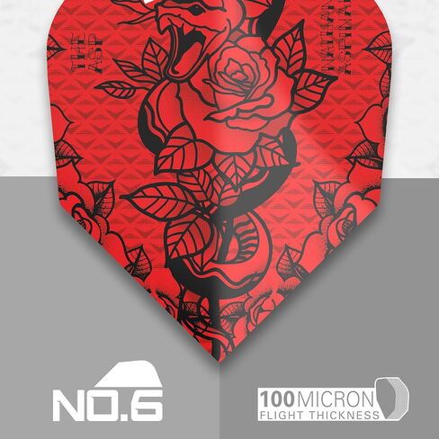 لعبة سهام الهدف Nathan Aspinall Ink Design No.6 Dart Flights - مجموعة من 3 مجموعات (9 في المجموع) in Saudi Arabia