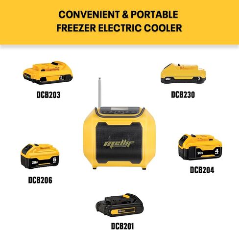 مكبر صوت راديو لاسلكي للطوارئ من Mellif لبطارية Dewalt 20V Max، تنبيه الطقس AM/FM وراديو بلوتوث مع منفذ USB للهاتف المحمول، يعمل بالبطارية، تنبيه الطوارئ SOS (أداة فقط بدون بطارية) in Saudi Arabia