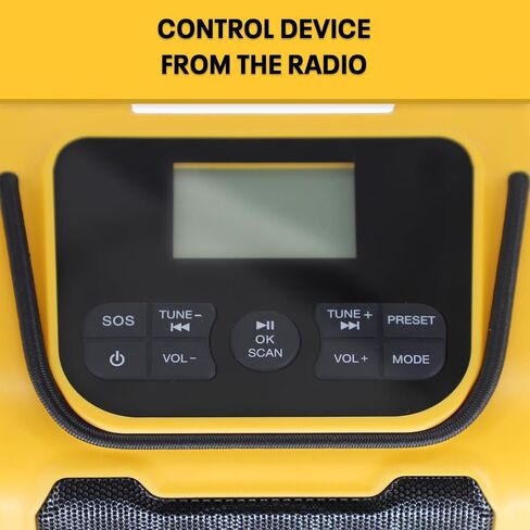 مكبر صوت راديو لاسلكي للطوارئ من Mellif لبطارية Dewalt 20V Max، تنبيه الطقس AM/FM وراديو بلوتوث مع منفذ USB للهاتف المحمول، يعمل بالبطارية، تنبيه الطوارئ SOS (أداة فقط بدون بطارية) in Saudi Arabia