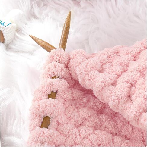8 Pack Super Bulky Chunky Chenille Yarn for Hand Knitting,Big Yarn for Chunky Blanket,Large Thick Arm Knitting Yarn,Fluffy Soft Plush Jumbo Yarn Crocheting,Cream & Khaki in Saudi Arabia