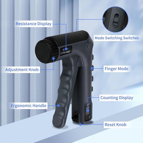 HXD-ERGO Grip Strength Trainer with Finger Exerciser, Adjustable Resistance Hand Gripper, Hand Exerciser with Counting for Muscle Building and Injury RecoverStrength in Saudi Arabia