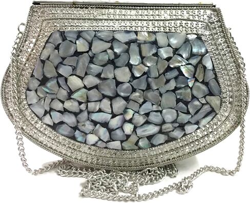 Ethnic Clutch Gift Metal Bag Metal Clutch Vintage Handmade Bags Shell Purse, Sling Bag, Party Bag in Saudi Arabia